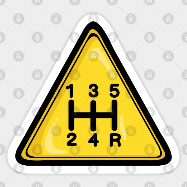 Warning 5 Speed Sticker by hoddynoddy